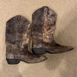 Frye Distressed Cowboy Boots